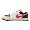 Женские кроссовки Air Jordan 1 Low Pale Ivory Black Muslin Кремовые Розовые DC0774-107