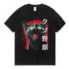 Hot Funny Japanese Kitten Cat Horror T Shirt for Unisex Women Summer Cotton T-shirt Harajuku Streetwear Short Sleeve T Shirts Tops