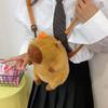 Cute Capybara Plush Backpack Large Capacity Capybara Crossbody Bag Handbag Soft Capybara School Bag For Girls Birthday Gifts