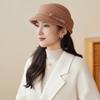Autumn and Winter Light Luxury Wool, Short-brimmed Cap, Feminine Versatile Hat, Small Equestrian Hat