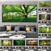 Landscape Pictures Green Tree Canvas Painting Forest Posters and Prints Wall Art Giant Trees Pictures for Living Room Home Decor