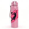 1PC Dynamic Dancer Silhouette Art Print 750ml Color Plastic Sports Water Bottle Leakproof Flip Straw Lid Suitable for Sports Office Home Use