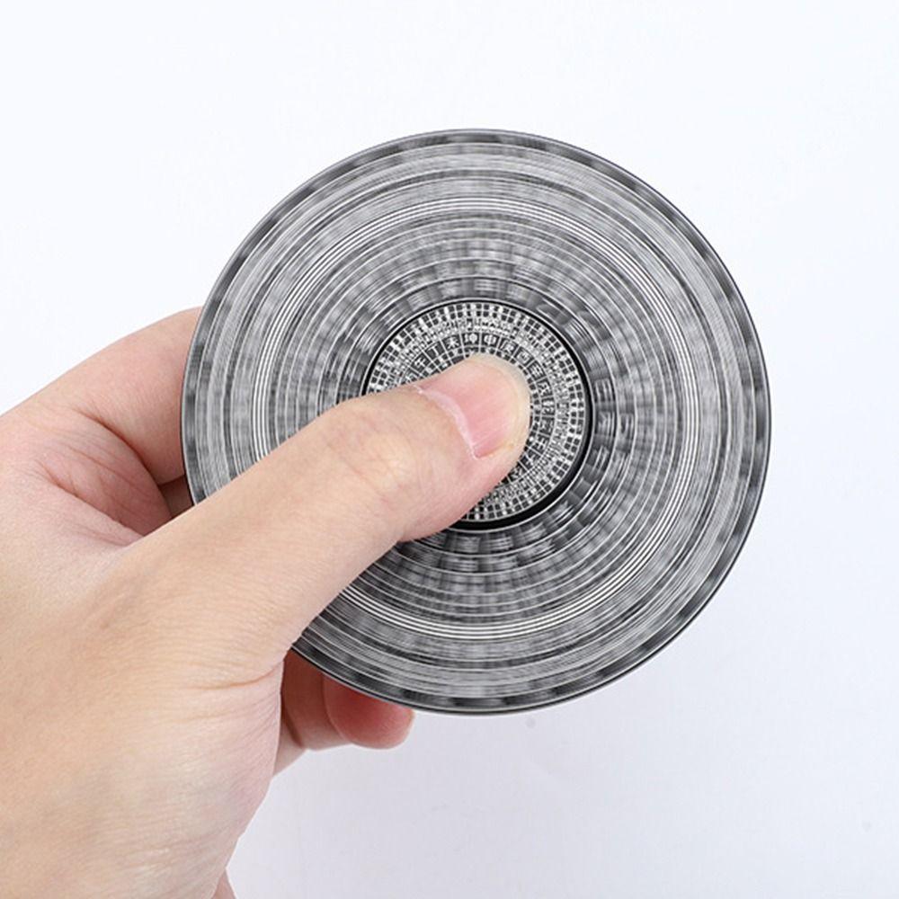 Алюминиевый цинковый цинковый сплав Тайцзи Гироскоп на кончике пальца Багуа Узор Зодиак Вращающиеся игрушки Расслабляющая игрушка Офис