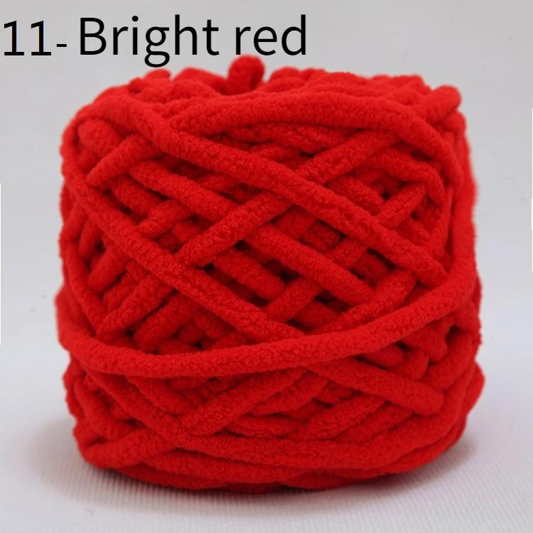 100g/bola chenille tricô fio macio linha tira de gelo fio de algodão fio de lã diy para a mão tricô cachecol grosso