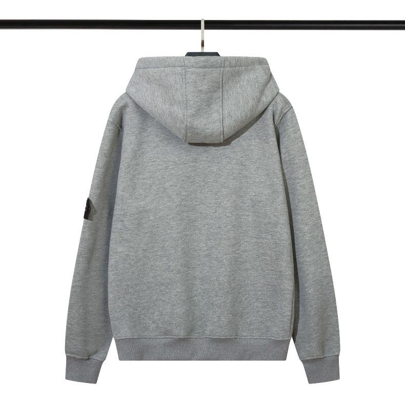 Толстовка с капюшоном American Autumn/Winter Stone Badge - Plus Velvet Hooded Sweater для пар