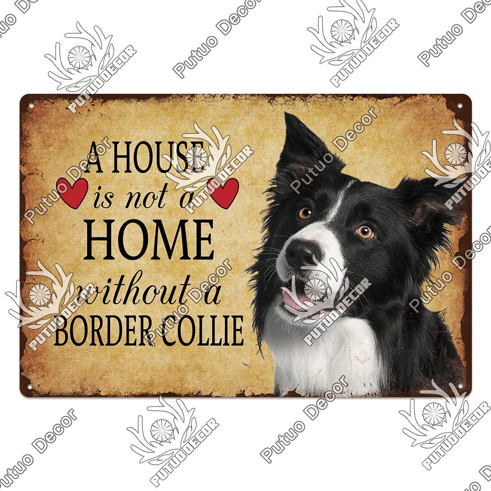 Декор Собака Винтаж Жестяные Знаки Доска Металлическая Пластина Настенное Искусство Украшения Для Дома Гостиная Человек Пещера Кафе Ферма Ретро Плакат