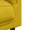 2 Piece Sofa Set with Cushions Yellow Velvet