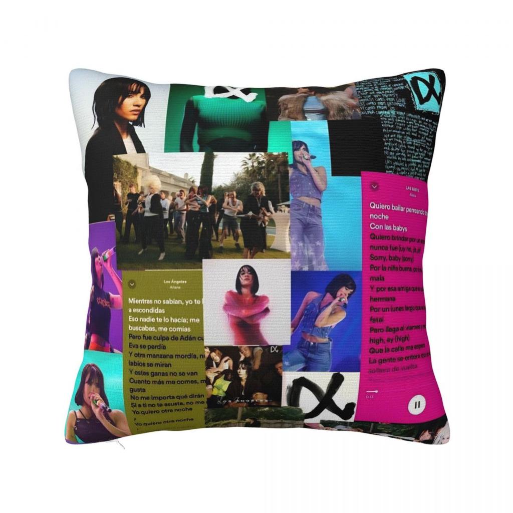 Aitana Spanish Music Singer Photo Pattern Pillow Cover Cushion Cover Square Pillow Case Morden Pillowcases For Living Room Chair