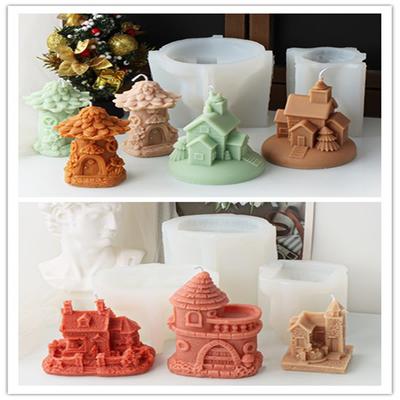3D Европейское Здание Дом Силиконовая Форма для Свечей DIY Ручная Работа Ароматерапия Гипс Смола Мыловарение инструменты для изготовления свечей
