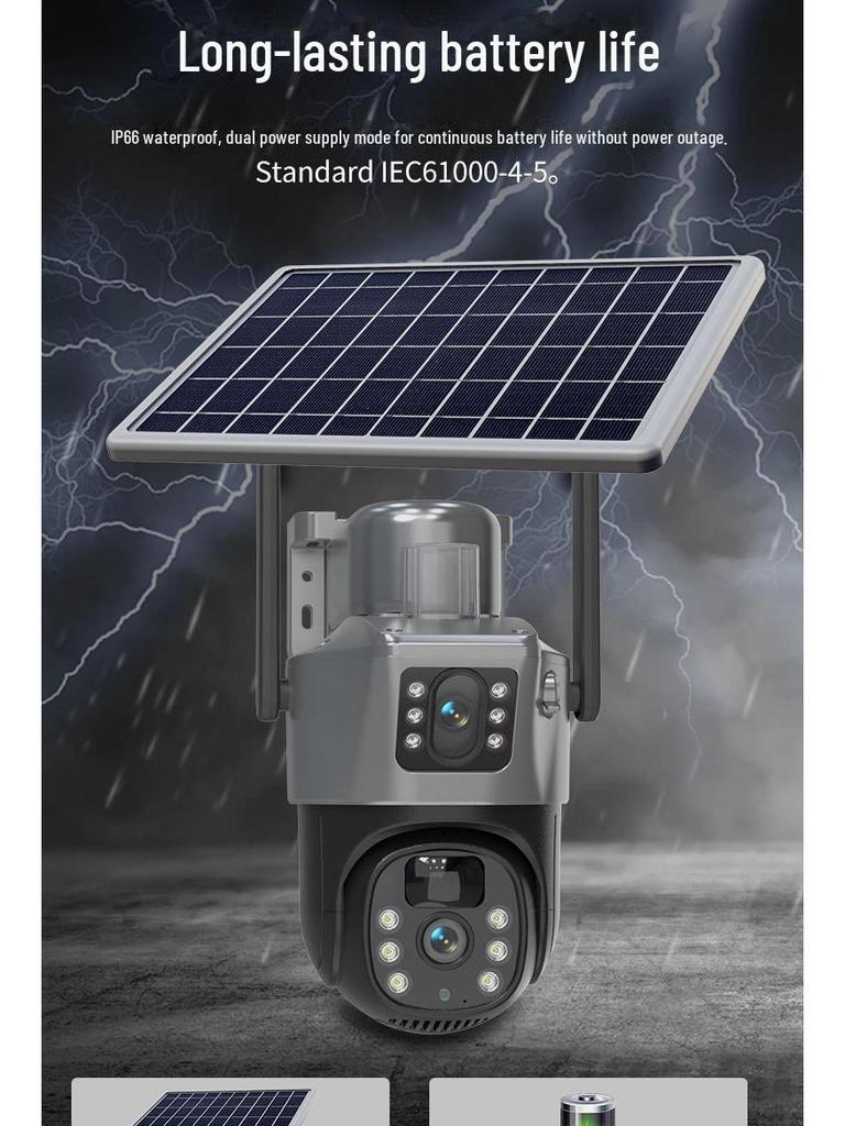 V380 T4 4G Wireless Solar Camera - Outdoor Waterproof HD Night Vision
