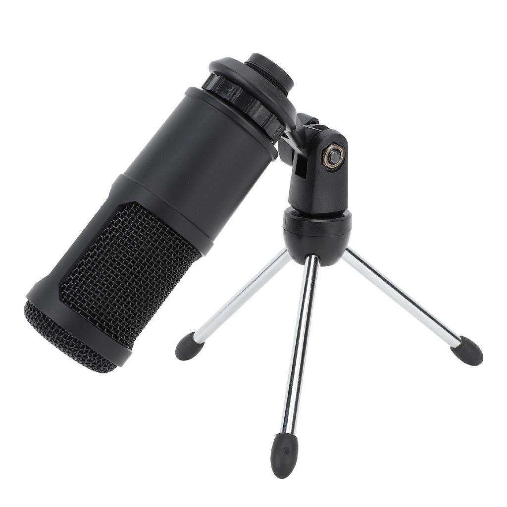 USB Wired Microphone with Adjustable Tripod Kit 192kHz24bit Cardioid Condenser Mic for Live
