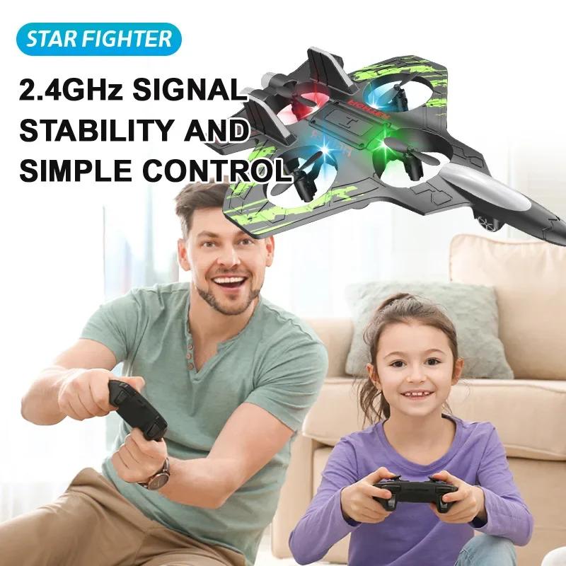 2.4GHz Remote Control Airplane, 4-axis Gyro RC Plane, Stunt Tumbling UAV, Hovering Helicopter, Easy to Fly RC Glider