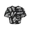 Футболка с коротким рукавом Just Do It Full Print Logo, женские топы, черный цвет AR6348-010