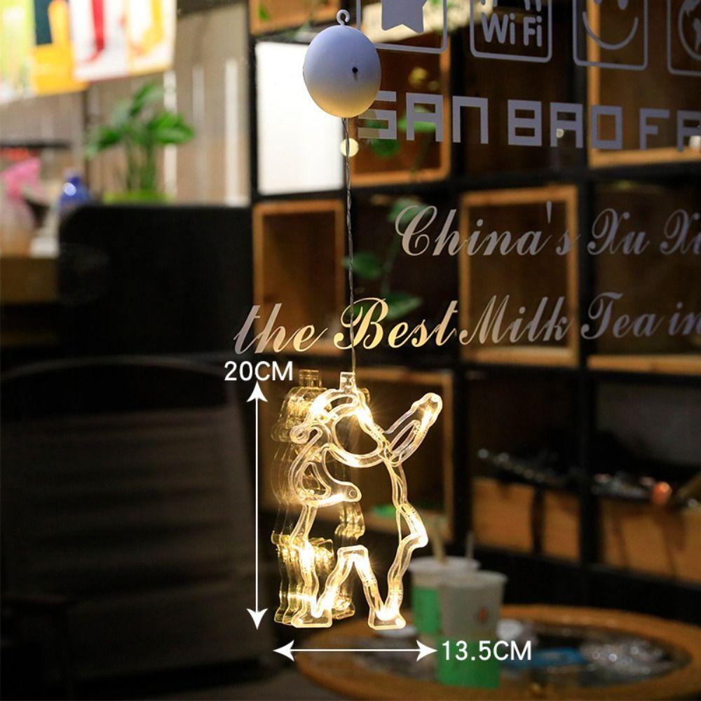 LED Window Lamp Creative Garland Fairy String Lights Christmas Decoration Suction Cup Light
