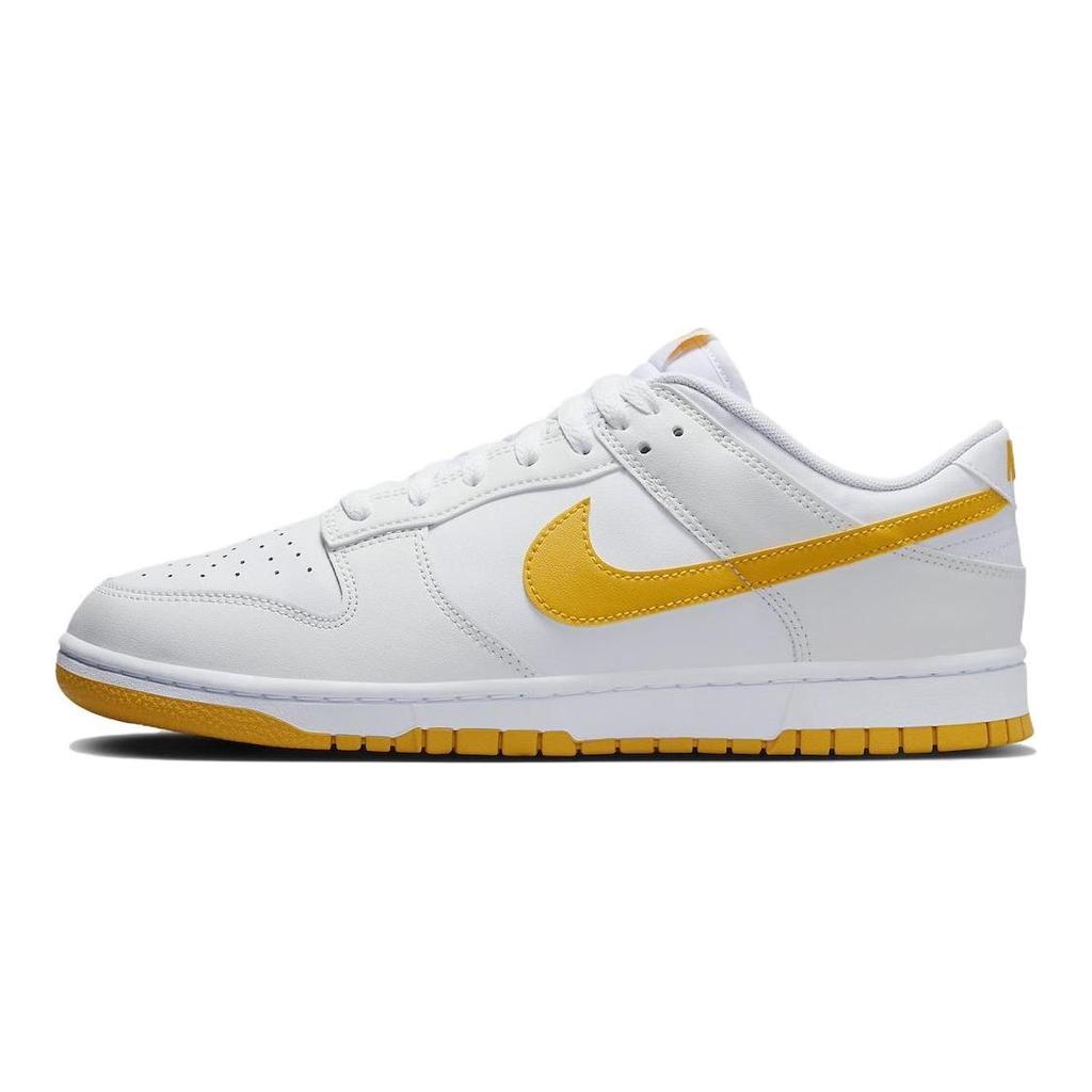 Nike Кроссовки Dunk Low Белые/Университетское золото Обувь для скейтбординга DV0831-110
