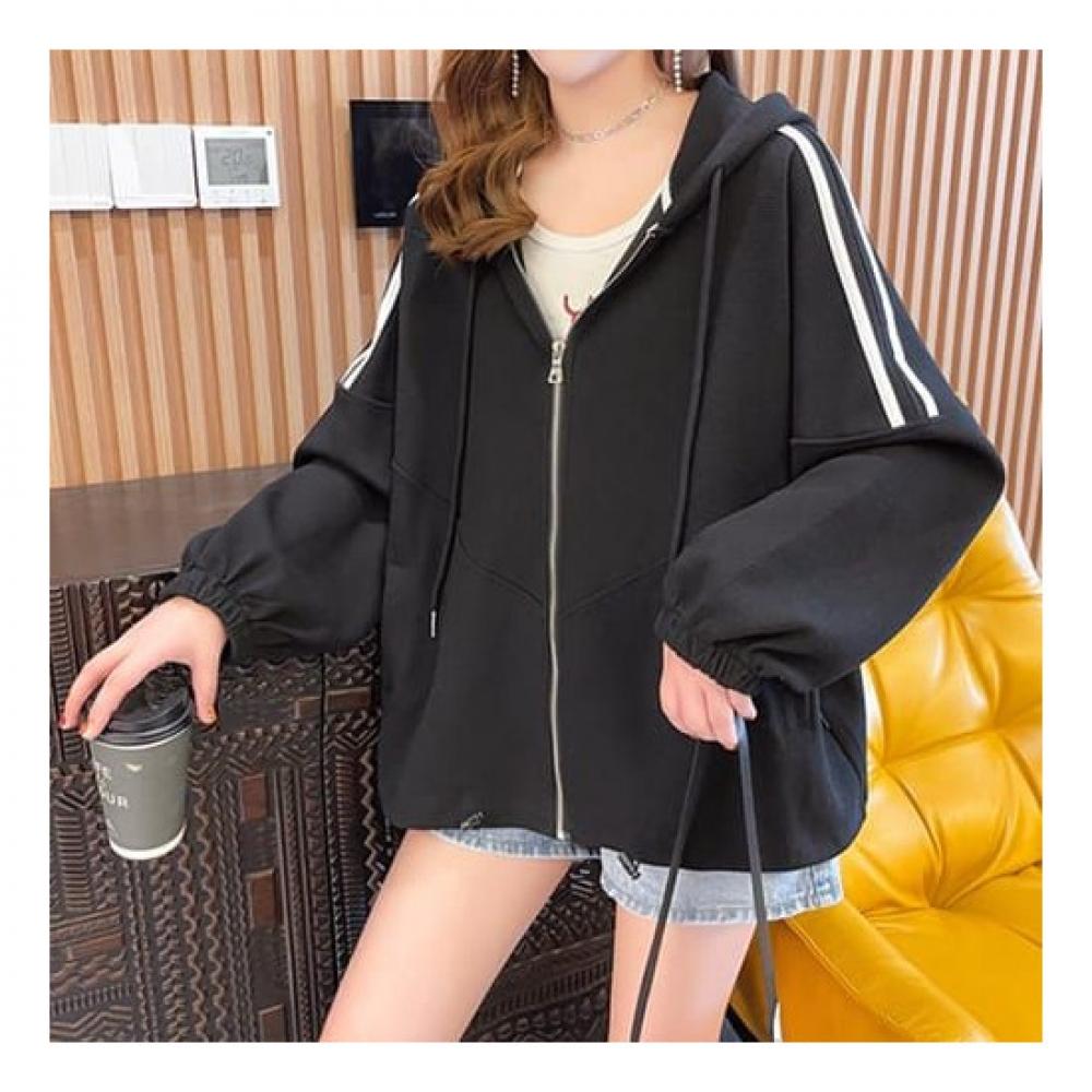 Navava Long Sleeve Hoodie Zip Up Nc181 Casual String Line
