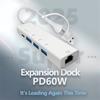 AJ1027 USB + Type-C Двойной порт 5 в 1 Адаптер Type-C 3xUSB RJ45 Ethernet Сетевой концентратор