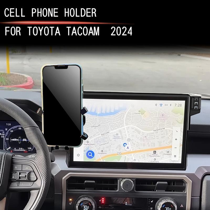 Для Toyota Tacoma 2024 Кронштейн для экрана центральной консоли Держатель для мобильного телефона Автомобильные аксессуары
