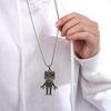 Punk Hip Hop Stainless Steel Metal Pendant Choker Robot Necklace Man Necklace Birthday Present