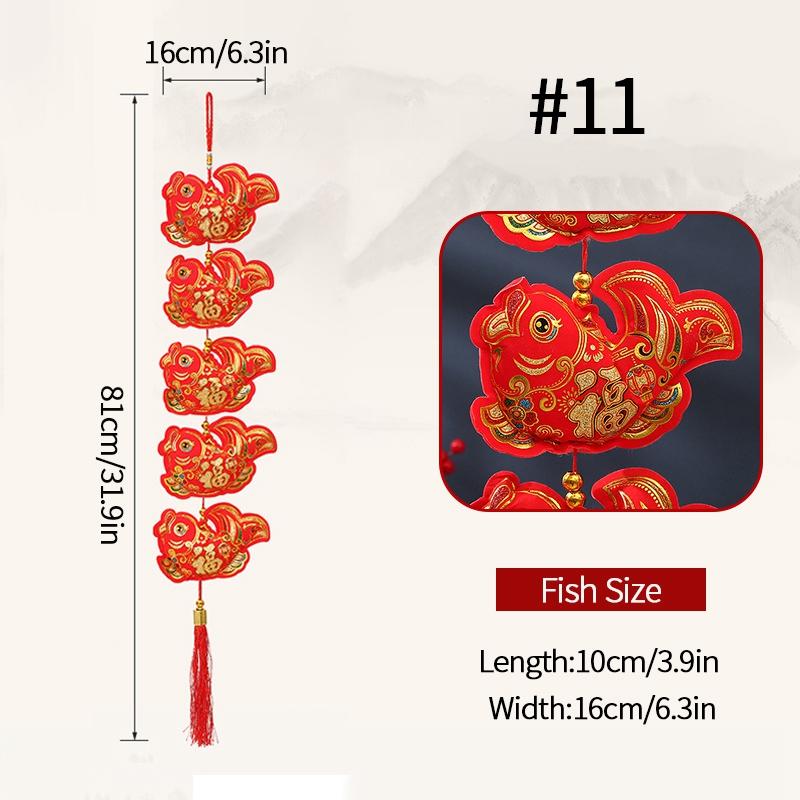 2025 New Year Hanging Ornament Spring Festival Decorations Door Window Wall Year of the Snake Lucky Hanging Ornaments Home Decor