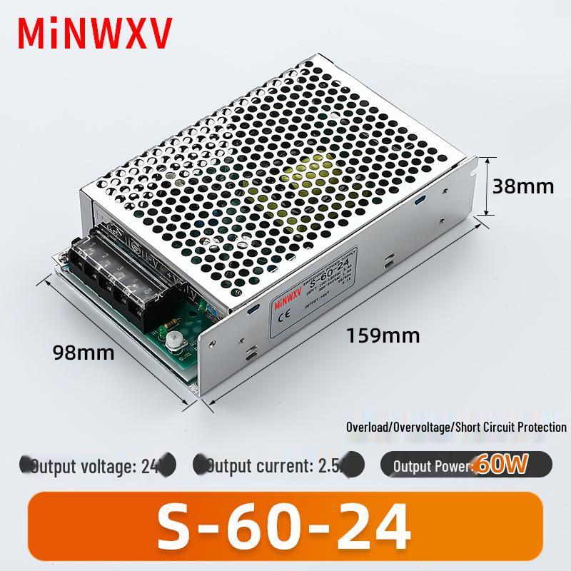 S Switch 220V AC to 12V/24V DC Transformer for Industrial Lighting Monitors.
