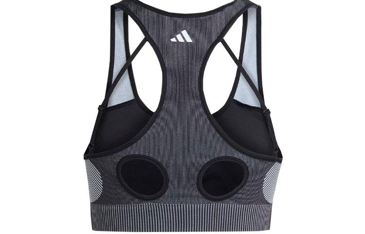 adidas Спортивное нижнее белье женское Черно-белое Средняя поддержка IB1257