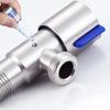 Трехходовой кран Туалетный запорный кран для воды Кран для водонагревателя 201 Нержавеющая сталь Кран для горячей и холодной воды для ванных комнат, кухонь, туалета
