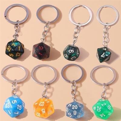 Милые разноцветные брелоки-шармы для ключей в виде смоляных кубиков, подвески для ключей для женщин, мужчин, держатель для ключей от машины, декор для сумочки, подарки для DIY брелоков