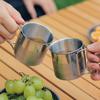 1PC Portable Water Cup Carabiner Cup Stainless Steel Coffee Cup Mug Cup Kitchen With Handle Camping