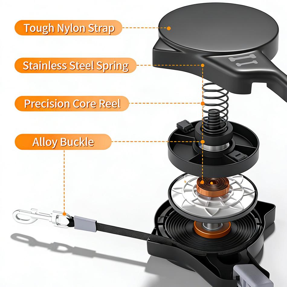 Dog Leash for Small Dogs Cat Automatic Retractable Durable Nylon Lead Puppy Outdoor Travel Walking Hiking Traction Rope 3m