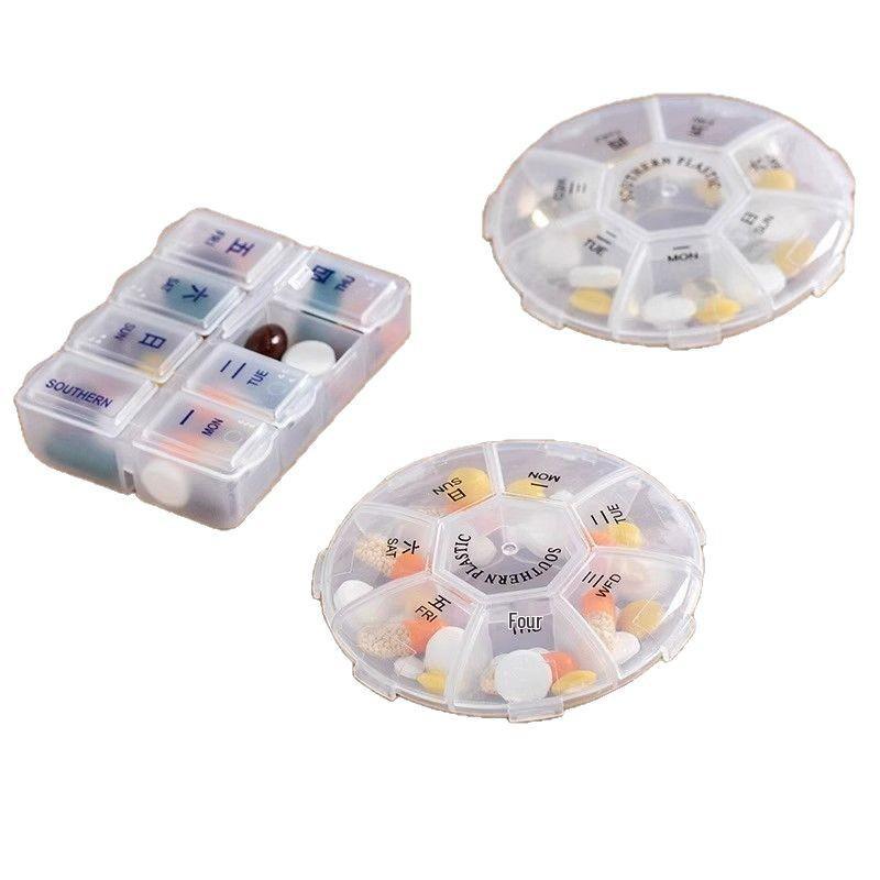 Самый продаваемый портативный органайзер для таблеток на 7 дней: Компактный дорожный размер для еженедельного приема лекарств