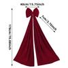 Large Wine Red Velvet Bow Ornament, Christmas Shopping Mall Atmosphere To Decorate The Christmas Tree Door Pendant