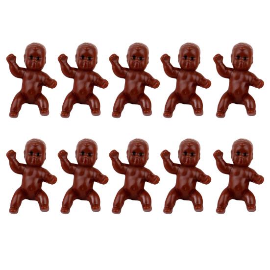 10 Pcs Baby Ornaments Baby Figurine Reusable Smooth Baby Shower Gift Mini Plastic Mini PVC Babies Party Decoration Ornaments