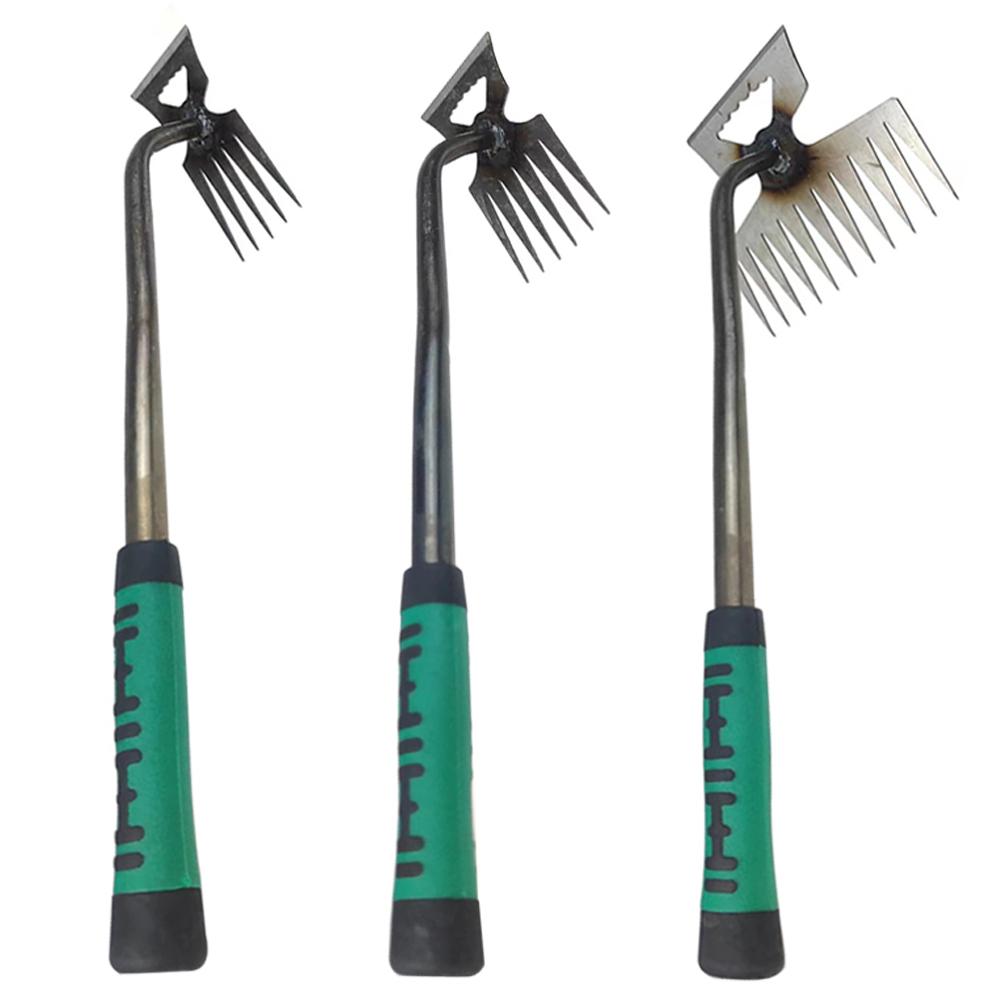 5/6/11 Tines Gardening Hand Weeder Tool Multifunctional Hand Weed Remover Uprooting Weeding Tool for Yard Lawn Garden