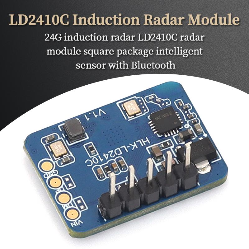 LD2410C 24GHz FMCW Radar Induction Module Human Presence Sensor High Accuracy Body Heartbeat Detection for Security Applications