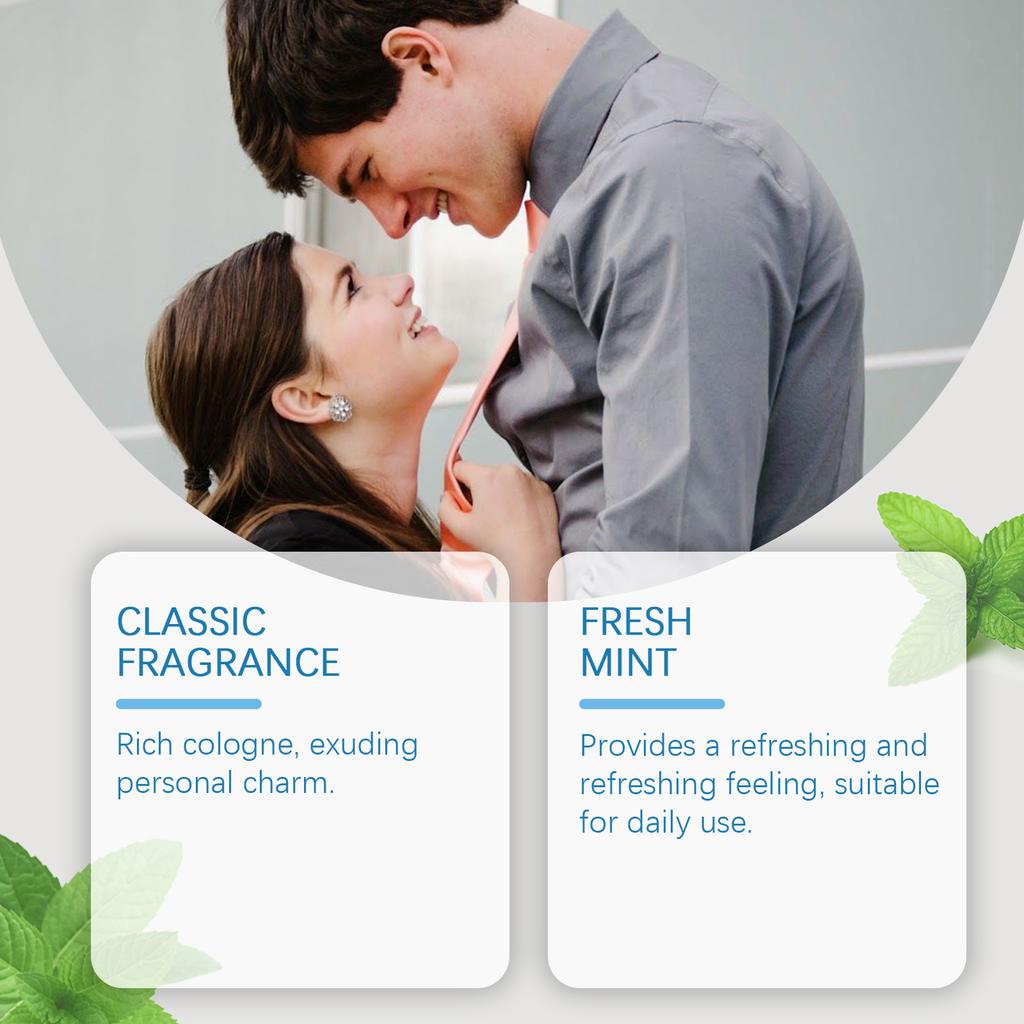 Мятный одеколон-спрей Lasting Fresh Charm Amber Fresh Elegant Perfume50ML