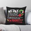 Day Schedule Booked Christmas Square Pillowcase Polyester Linen Velvet Creative Zip Decorative Home Cushion Cover
