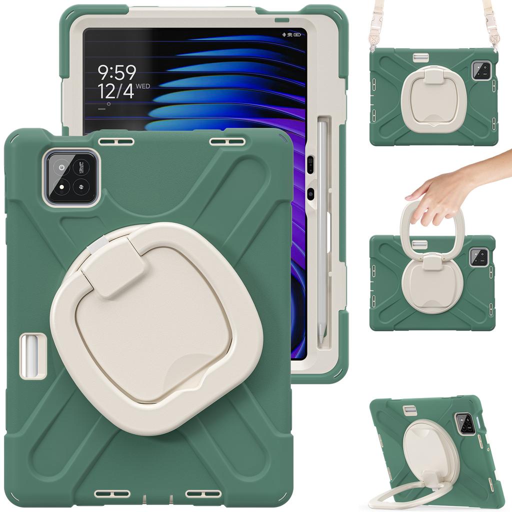 Вращающийся на 360 градусов детский чехол Универсальный для Xiaomi Poco Pad X1 8 7 Pro 2025 2024 11.2 Бронированный чехол-подставка с ручкой-захватом Плечевой ремень
