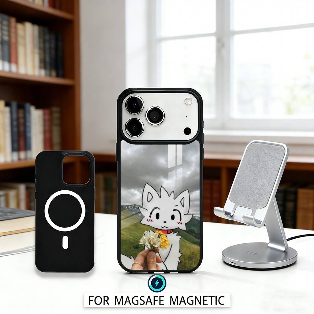 1 шт. Милый чехол для телефона B-Boykisser для iPhone 17, 16, 15, 14, 13, 12, Pro, Max Для Magsafe Магнитной Беспроводной Зарядки