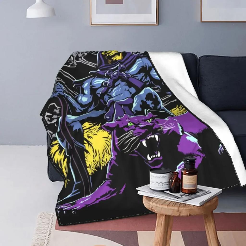 He Man Skeletor Blankets Comfortable Soft Flannel Winter Masters Of The Universe Throw Blanket for Sofa Travel Bedroom
