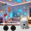 Indoor Rotating Light Christmas Projector Light Dynamic Projection Lamp with Holiday Lighting Snowflake Reindeer Snowman Pattern for Ceiling