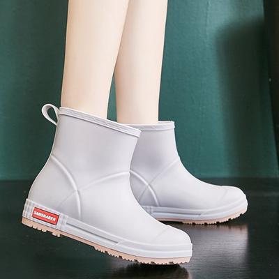 Дождевые сапоги Женская верхняя одежда Модная обувь для воды средней длины Женские водонепроницаемые дождевые сапоги Летняя дышащая кухонная обувь Дождевая резиновая обувь