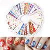 45pcs Christmas Water Transfer Nail Stickers Decals Nail Art Decoraiton Snowflake Elk Snowman Santa Claus Xmas Tree