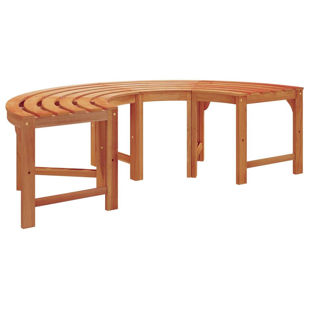 Tree Bench Natural 160 x 80 x 45 cm Solid Eucalyptus Wood
