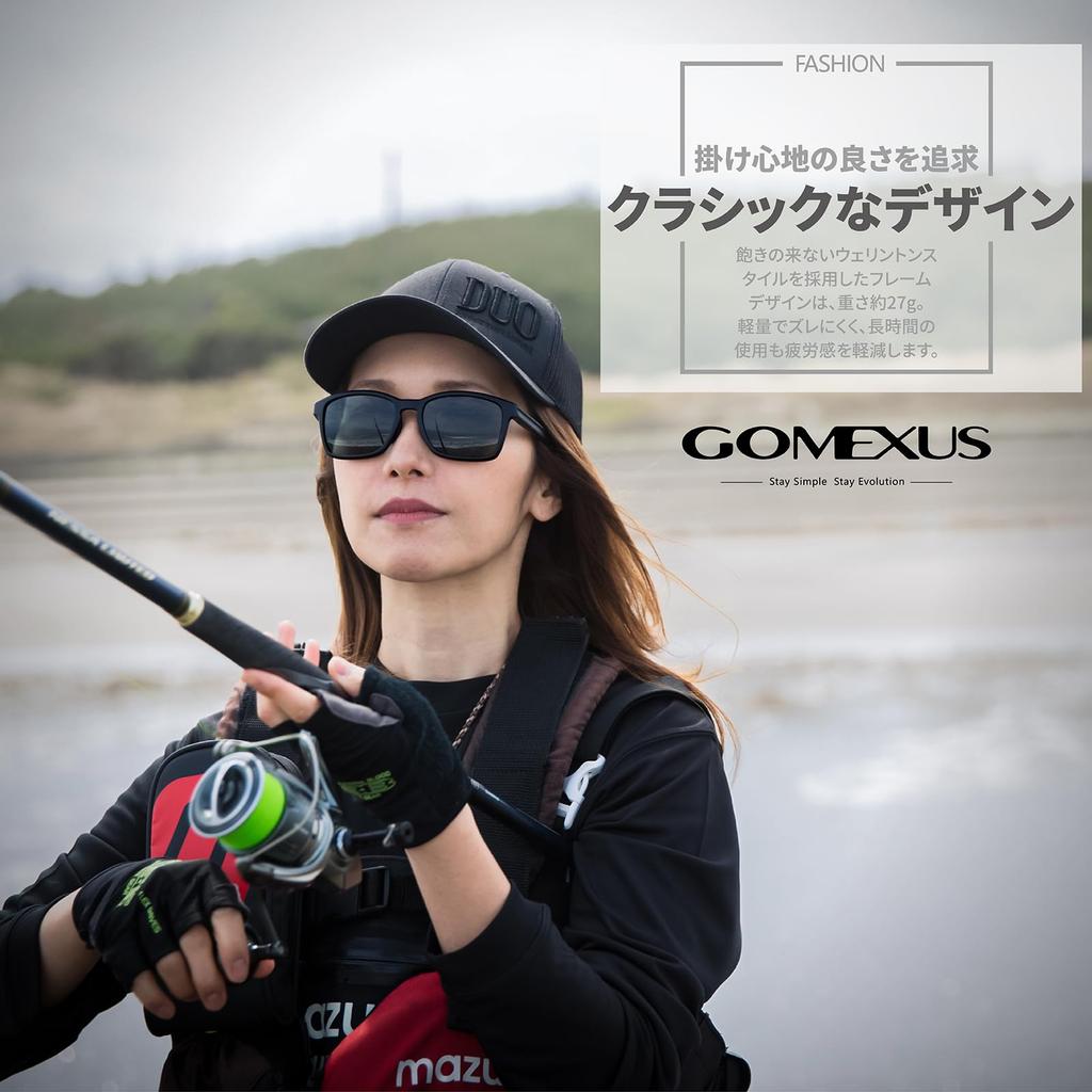 GOMEXUS J15 Polarized Sunglasses, Designed for Fishing, Sports, and Golf, Driving, Hiking, and Sailing, with CR-39 High-Precision Optical Lenses,
