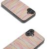 Чехол для iPhone 16 Plus с текстурой в клетку, покрытый ПУ-кожей, PC+TPU, чехол для телефона