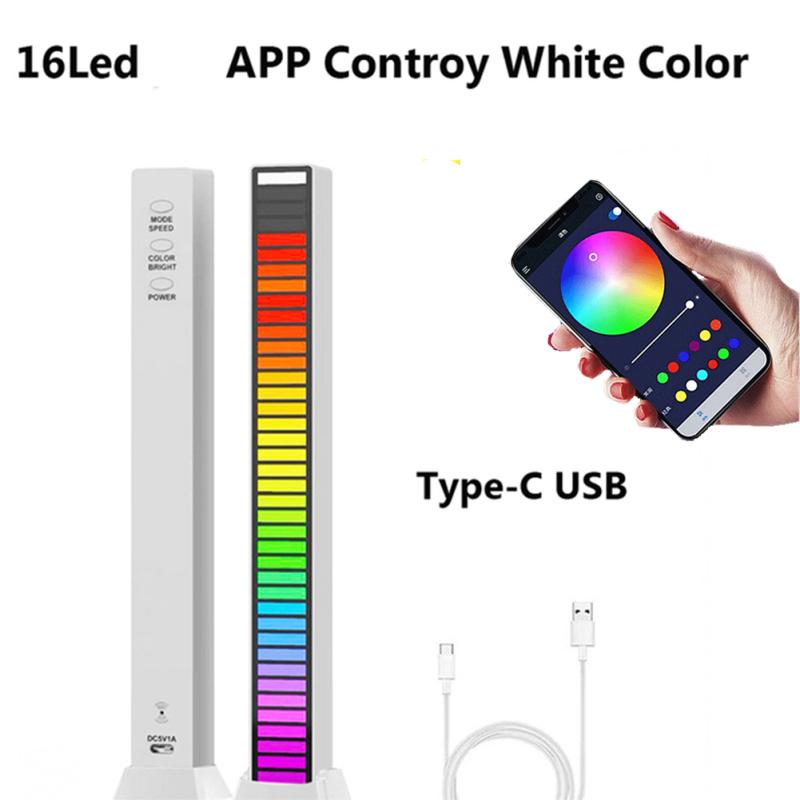 Светодиодная RGB музыкальная звуковая световая панель Bluetooth-совместимое управление приложениями Регулируемая яркость Музыкальный ритм