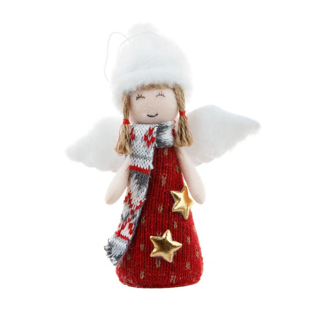 Шт Ангел Орнамент Тканевое Искусство Мультяшный Подвесной Орнамент Рождественский Подарок Кукла Рудольф Декор для Рождественской Елки