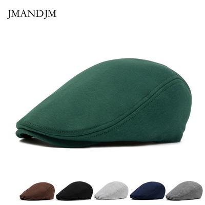 Кепка из чистого хлопка с большой окружностью головы, мужская и женская, осенне-зимняя, теплая, однотонная, берет, британская кепка газетчика