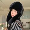 Wind Resistant Lei Feng Hat Outdoor Riding Warm Plush Hat Ear Protection Neck Protection Hat Riding Electric Bike